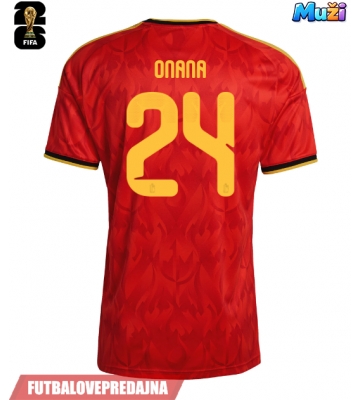 Lacne Muži Futbalové dres Belgicko Amadou Onana #24 MS 2026 Krátky Rukáv - Domáci